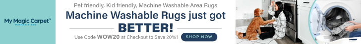 The BEST machine washable rugs for pet owners and busy families are from My Magic Carpet